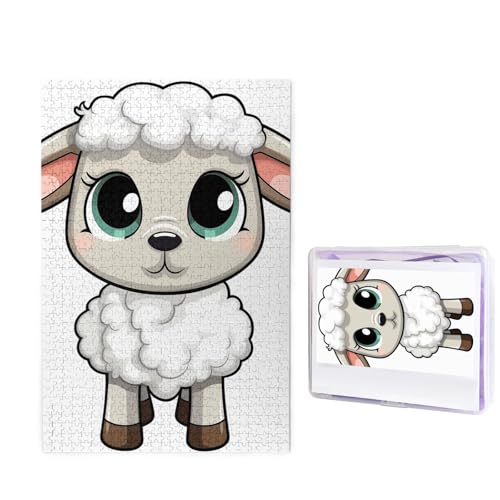 Lamb Jigsaw Puzzles 1000 Teile Holzpuzzle Personalisiertes Fotopuzzle für Erwachsene Bilderpuzzle Benutzerdefiniertes Puzzle Hochzeitspuzzle für Geburtstag Valentinstag Jahrestag von JHLMN