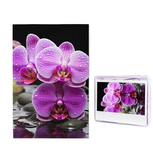 Purple Orchid Jigsaw Puzzles 1000 Pieces Wooden Puzzle Personalized Photo Puzzle for Adults Picture Puzzle Custom Puzzle Wedding Puzzle for Birthday Valentines Day Anniversary von JHLMN