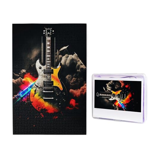 Rock Music Jigsaw Puzzles 1000 Teile Holzpuzzle Personalisiertes Fotopuzzle für Erwachsene Bilderpuzzle Benutzerdefiniertes Puzzle Hochzeitspuzzle für Geburtstag Valentinstag Jahrestag von JHLMN