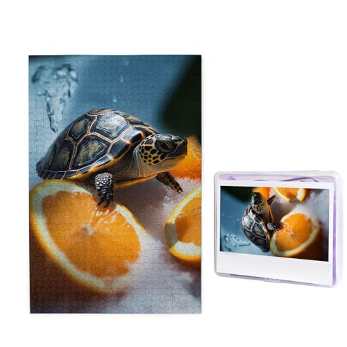 Turtles Emerging from Oranges Jigsaw Puzzles 1000 Pieces Wooden Puzzle Personalized Photo Puzzle for Adults Picture Puzzle Custom Puzzle Wedding Puzzle for Birthday Valentines Day Anniversary von JHLMN