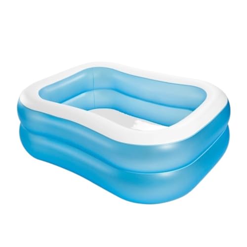 Aufblasbares Schwimmbad Aufblasbares Schwimmbad, Doppelschichtiger Rechteckiger Pool, Aufblasbares Heim-Baby-Planschbecken Mit Weichem Boden, Badewanne Schwimmbad Kinder von JHMYOB