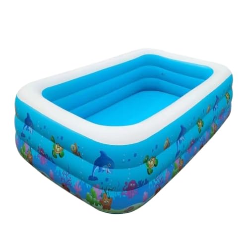 Aufblasbares Schwimmbad Aufblasbares Schwimmbad, Familienunterhaltungs-Schwimmbecken, Verdicktes Aufblasbares Ozeanball-Pool-Baden Schwimmbad Kinder(130*90*48cm) von JHMYOB