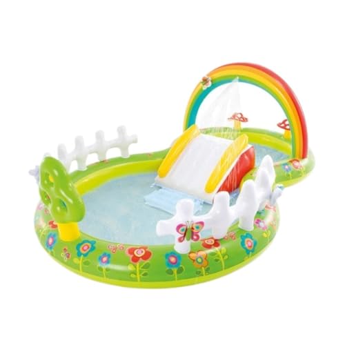 Aufblasbares Schwimmbad Aufblasbares Schwimmbad, Regenbogen-aufblasbares Schwimmbad, Familien-Planschbecken, Sandbecken, Ozeanballbecken Schwimmbad Kinder von JHMYOB