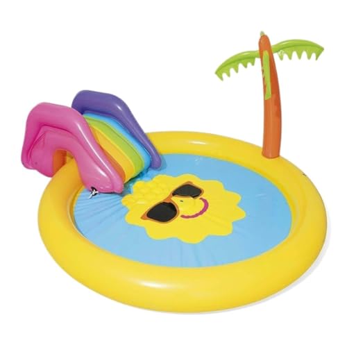 Aufblasbares Schwimmbad Aufblasbares Schwimmbad Sunshine Land Planschbecken Familie Aufblasbares Ozean-Ballbecken Spray-Schwimmbecken Schwimmbad Kinder von JHMYOB