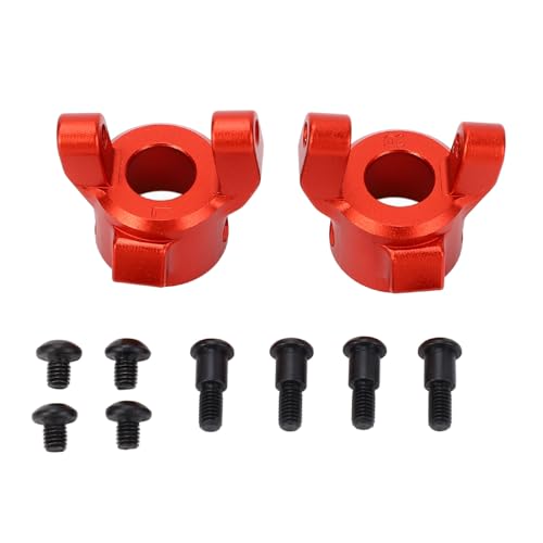 JHS-TECH Racing SCX10 Pro Messing C-Nabenträger, 2 Stück vorne und hinten Aluminiumlegierung RC C-Nabenträger-Set kompatibel für CX10 PRO (Rot) von JHS-TECH