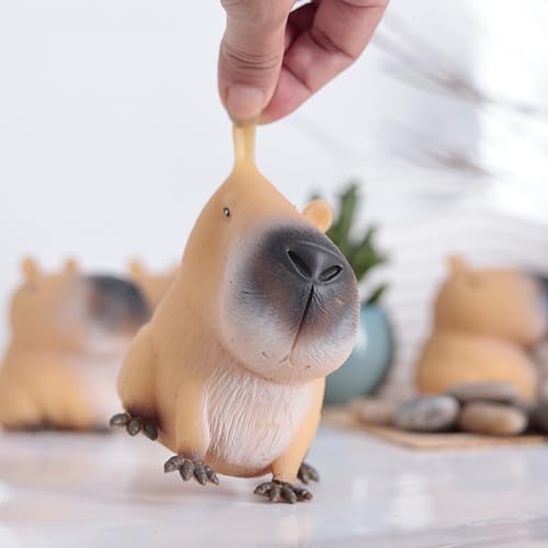 Capybara Squishy ,Capybara Squeeze Toy, Taba Squishy Capybara , Fufu Squishy Capybara, Stress Squeeze Spielzeug, Niedliches Capybara Toy Anti Stress Spielzeug FüR Erwachsene Und Kinder (B,1 pcs) von JIABAOZ