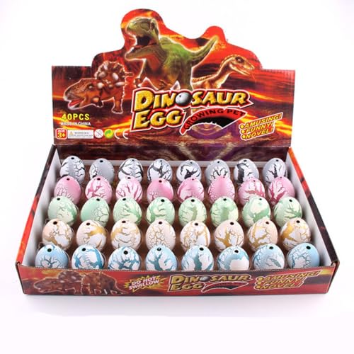 JIABAOZ Dino Eier Schlüpfen, 40Pcs Easter Magic Hatching Growing Dinosaur Eggs, Dino Ei Wasser Schlüpfen, Dinosaurier Eier Spielzeug Für Kinder, Für Junge Und Mädchen (Weiß) von JIABAOZ