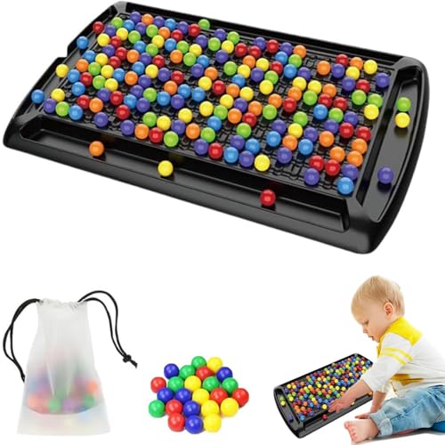 JIABAOZ Intellektuelles Schachbrett Rainbow Puzzle Schachspiel Tischspiel mit Buntkugeln Elimination Brettspiel Strategiespiel für Kinder und Erwachsene (B) von JIABAOZ