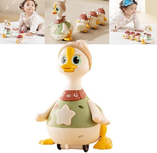 JIABAOZ Tummy Time Duck Family Toy, Swinging Crawling Walking Duck with Baby Ducks, Swinging Ducks Tummy Time Toys for Toddlers 1-3 (B) von JIABAOZ