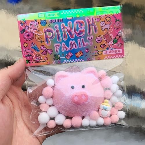 Katzenpfoten-Quetschspielzeug, Katzen-Squishy-Spielzeug, Kawaii-Flauschige sensorische Spielzeuge, Stressspielzeug, süße lustige Neuheiten (Pig) von JIABAOZ