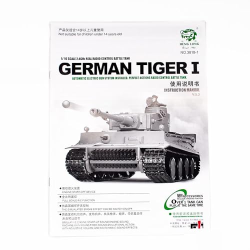 Handbuch/Booklet/Anleitung für Henglong 3818 1/16 RC Panzer German Tiger I von JIAFANRC