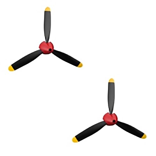 JIAFANRC Propeller P7611304 Komplettset mit 3 Flügeln für Volantex RC Flugzeug 761-13 P40, 400 mm, 2 Stück von JIAFANRC