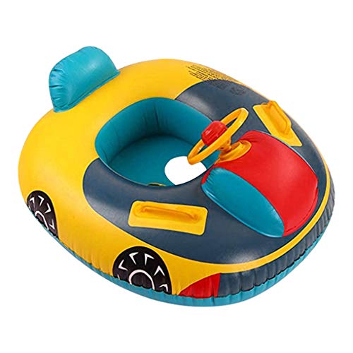 Baby Schwimmring, Kleinkinder Schwimmsitz, Automobil Schwimmring, Baby Schwimmhilfe mit Lenkrad-Griff, Kinder Schwimmreifen, Baby Schwimmn Schwimmtrainer, Kinderboot für Kinder von 1-5 Jahre alt von JIAHG