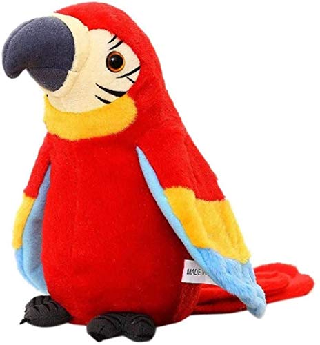 Sprechender Papagei Spielzeug Nachsprechendes Plüschvogel Papagei Vogel Plüschtier Kuscheltier Spielzeug Talking Parrot Plüsch Spielzeug für Kinder Mädchen Jungen von JIAHG