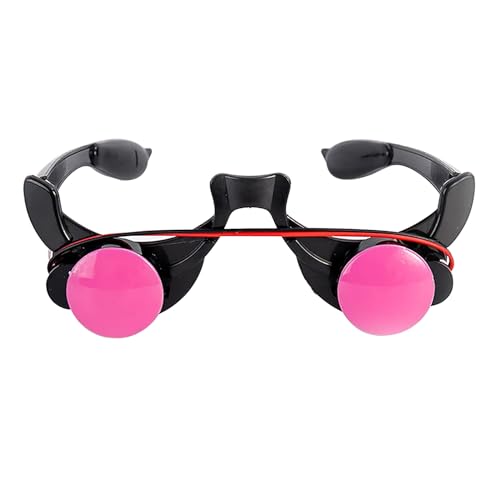 JIAHG Erwachsene Kinder Halloween Leuchtend LED Brille Tod Teufel Rot Licht Leuchtbrille Neon Party Brille Clownbrillen Kostüm für Cosplay, Bar, Discos, Ravepartys,Club, Weihnachten, Halloween von JIAHG