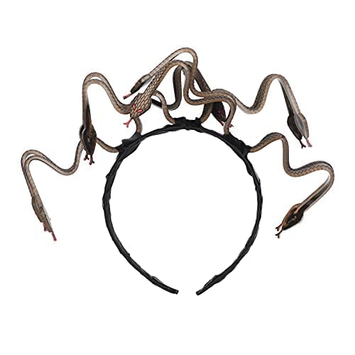 JIAHG Medusa-Kopfschmuck mit Schlangen Medusa Stirnband Damen Fancy Griechische Schlange Kopfschmuck Damen-Kostüm-Zubehör Schlangenkönigin Karneval Halloween Party Kostüm von JIAHG