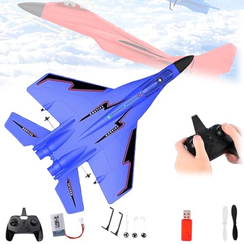 2025 New Gravity Gliders Airplane, Gravityglider, Gravity Gliders Airplane with Lights, 2.4 GHZ 2 Channels Remote Control Glider RC Planes, for New Year Gifts (Style B Blue) von JIALING