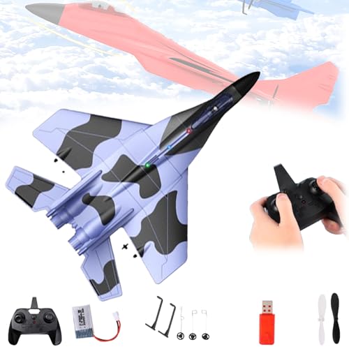 2025 New Gravity Gliders Airplane, Gravityglider, Gravity Gliders Airplane with Lights, 2.4 GHZ 2 Channels Remote Control Glider RC Planes, for New Year Gifts (Style B Blue Black) von JIALING