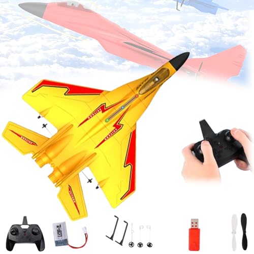 2025 New Gravity Gliders Airplane, Gravityglider, Gravity Gliders Airplane with Lights, 2.4 GHZ 2 Channels Remote Control Glider RC Planes, for New Year Gifts (Style B Yellow) von JIALING