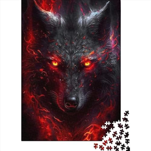 1000 Teile für Erwachsene, schwieriges Puzzle, Fantasy Strange Wolf, für Erwachsene, schwieriges Puzzle, Lernpuzzle (Größe 75 x 50 cm) von JIANGENNF