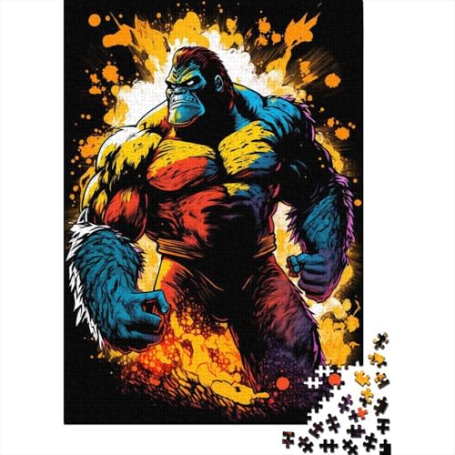 1000 Teile für Erwachsene Schwieriges Puzzle Gorilla Schwieriges Herausforderndes Puzzle Entspannungspuzzle Spiele-Denkspiel 75x50cm von JIANGENNF