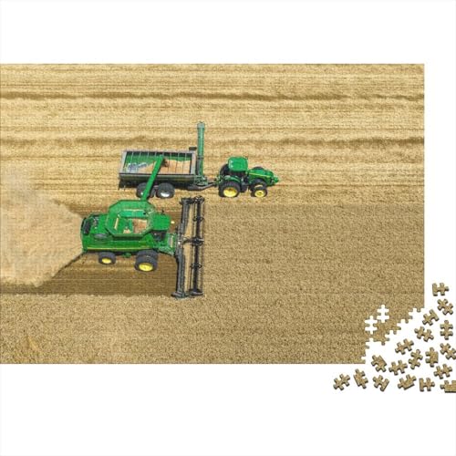 1000-teiliges Puzzle, Geschenke für landwirtschaftliche Werkzeuge, Traktoren, Holzpuzzle, Puzzles für Erwachsene und Jugendliche, schwierige, anspruchsvolle Puzzles 1000 Teile, 75 x 50 cm von JIANGENNF