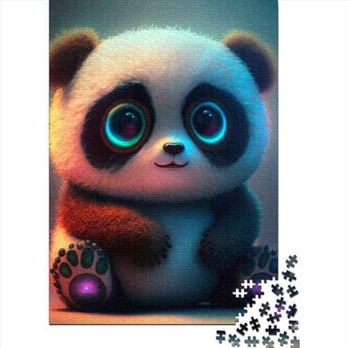 1000-teiliges Puzzle für Erwachsene, Baby-Panda, Holzpuzzle, Puzzles für Erwachsene, Teenager, Entspannungspuzzles, Spiele, Denksportaufgaben (Größe: 75 x 50 cm) von JIANGENNF