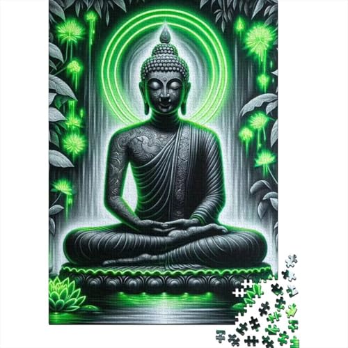 1000-teiliges Puzzle für Erwachsene, Buddha-Puzzle aus Holz, Puzzle für Erwachsene und Teenager, nachhaltiges Puzzle für Erwachsene, Spiele 75x50cm von JIANGENNF