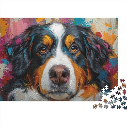 1000-teiliges Puzzle für Erwachsene, Puzzles, Kunst, Hund, für Erwachsene, Puzzles, 1000-teiliges Puzzle, praktisches Spiel, Familiendekoration, 75x50cm von JIANGENNF