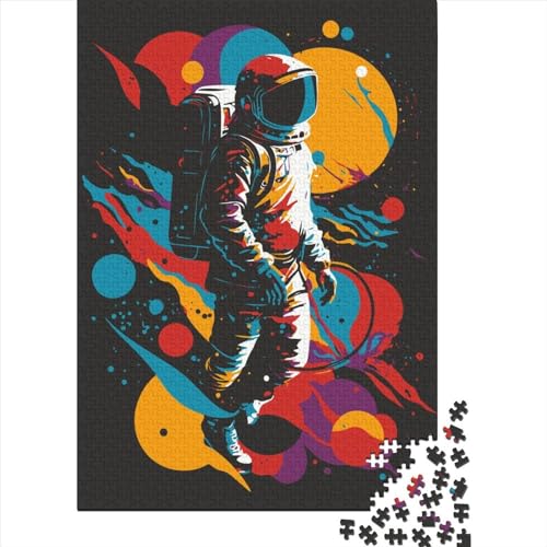 1000-teiliges Puzzle für Erwachsene „Mann im Weltraum“, lustiges Puzzle für Erwachsene, 1000-teiliges Entspannungspuzzle, Spiele-Denkspiel (Größe: 75 x 50 cm) von JIANGENNF