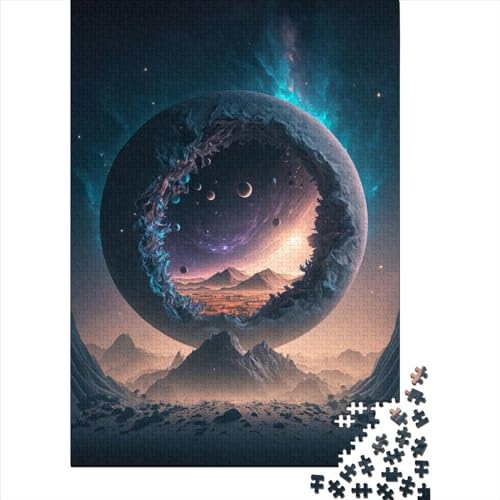 1000-teiliges Puzzle für Erwachsene „Portal zum Weltraum“, lustiges Puzzle für Erwachsene, 1000-teiliges Entspannungspuzzle, Spiele-Denkspiel (Größe: 75 x 50 cm) von JIANGENNF
