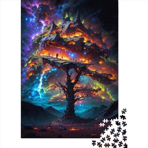 1000-teiliges Puzzle für Erwachsene Teenager, chaotische Baumpuzzles für Erwachsene und Teenager, entspannendes geistiges Lernspielzeug (Größe 29,53 x 19,69 Zoll) von JIANGENNF