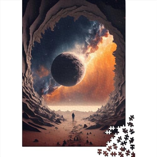 300 Teile für Erwachsene, schwieriges Puzzle „Ende des Universums“, Holzpuzzle für Erwachsene und Teenager, nachhaltiges Puzzle für Erwachsene (Größe 15,75 x 11,02 Zoll) von JIANGENNF