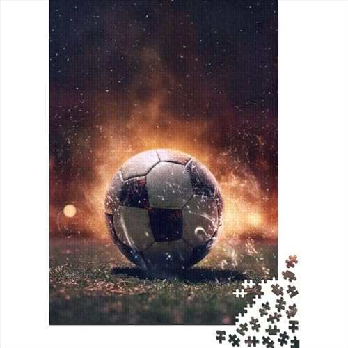 300 Teile für Erwachsene Schwierige Puzzles Ball Fußball Fußball Lustige Puzzles für Erwachsene 300-teiliges Lernpuzzle (Größe: 40 x 28 cm) von JIANGENNF