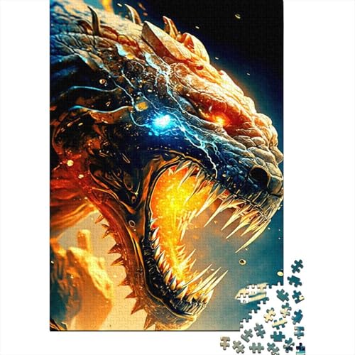 300 Teile für Erwachsene Schwieriges Puzzle Drache Schwierige Herausfordernde Puzzles Entspannende Puzzlespiele-Denkspiel 40x28cm von JIANGENNF