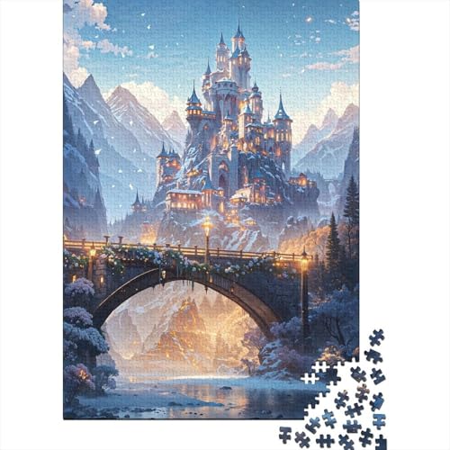 300 große Teile Puzzle für Erwachsene, Gletscherkönigreich, Holzpuzzle für Erwachsene, Puzzle, einzigartige Geburtstags 15,75x11,02 Zoll von JIANGENNF