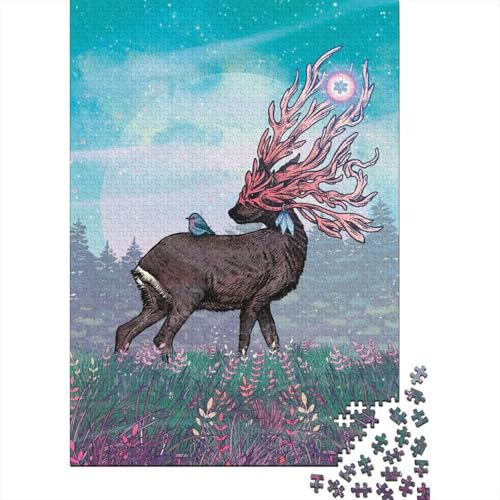 300 große Teile Puzzle für Erwachsene Magic Deer Holzpuzzle für Teenager ganze Familie und das 40x28cm von JIANGENNF