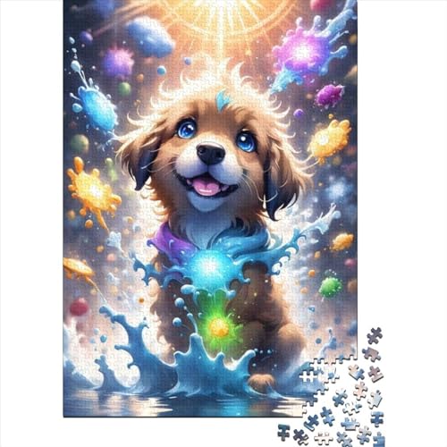 300-teiliges Puzzle, Tier-Fantasie-Hunde-Puzzle für Erwachsene und Jugendliche, Holzbrett-Puzzle, Spielzeug, Denkspiel, Größe: 40 x 28 cm von JIANGENNF