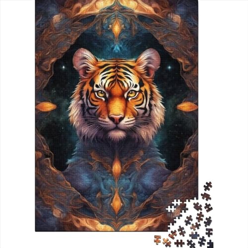 300-teiliges Puzzle „Tigers“, Puzzle für Erwachsene und Jugendliche, Holzbrett-Puzzle, Spielzeug, Denkspiel, Größe: 40 x 28 cm von JIANGENNF
