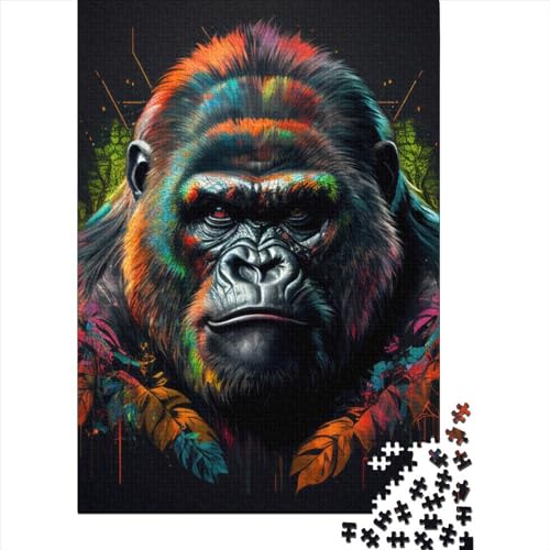 300-teiliges Puzzle-Spielzeug „Der alte Gorilla“, Puzzles für Erwachsene, Teenager, Puzzles für Erwachsene, Lernspiel, Herausforderungsspielzeug, 40 x 28 cm von JIANGENNF
