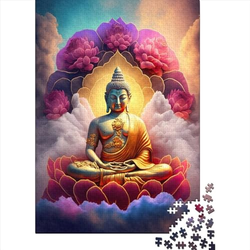 300-teiliges Puzzle für Erwachsene, Buddha-Puzzle aus Holz, Puzzle für Erwachsene und Teenager, anspruchsvolles Spiel (Größe: 40 x 28 cm) von JIANGENNF