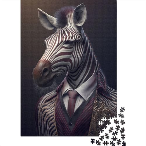 300-teiliges Puzzle für Erwachsene, Fantasie-Zebra-Kostüm, Puzzle für Erwachsene, Teenager, Puzzle für Erwachsene, Lernspiel, Herausforderungsspielzeug (40 x 28 cm) von JIANGENNF