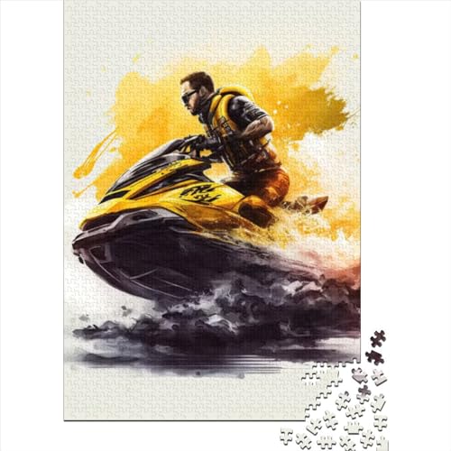 300-teiliges Puzzle für Erwachsene, Jetski-Puzzles für Erwachsene und Jugendliche, Holzpuzzle, Spielzeug, Denkspiel, Größe: 40 x 28 cm von JIANGENNF