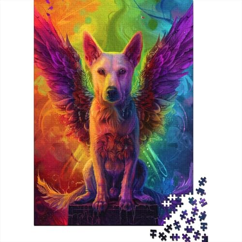 300-teiliges Puzzle für Erwachsene, Kunst-Hunde-Puzzle, Puzzles für Erwachsene, Teenager, Puzzles für Erwachsene, Lernspiel, Herausforderungsspielzeug 15,75x11,02 Zoll von JIANGENNF