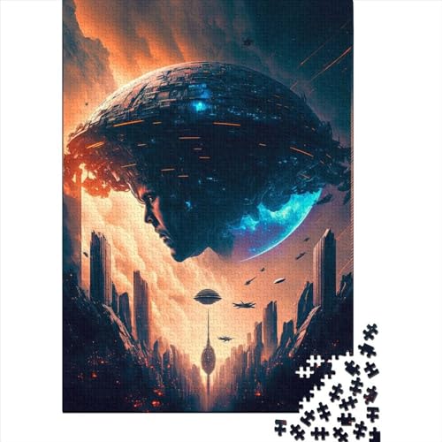 300-teiliges Puzzle für Erwachsene Teenager, Alien World City, lustiges Puzzle für Erwachsene, 300 Teile für Erwachsene, 300-teiliges Puzzle, 40 x 28 cm von JIANGENNF