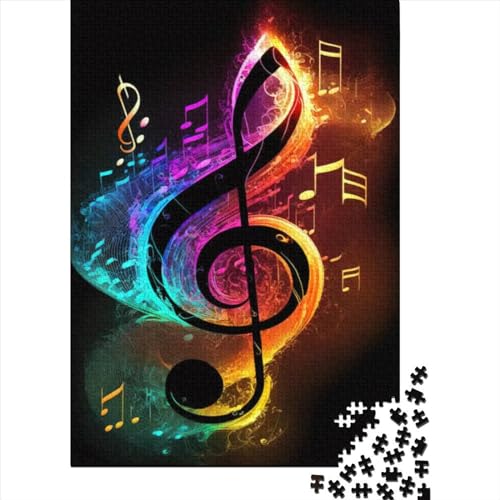 300-teiliges Puzzle für Erwachsene Teenager, Live-Musik, Neon für Erwachsene, schwierige Puzzles, schwierige, anspruchsvolle Puzzles, 300 Teile (Größe: 40 x 28 cm) von JIANGENNF