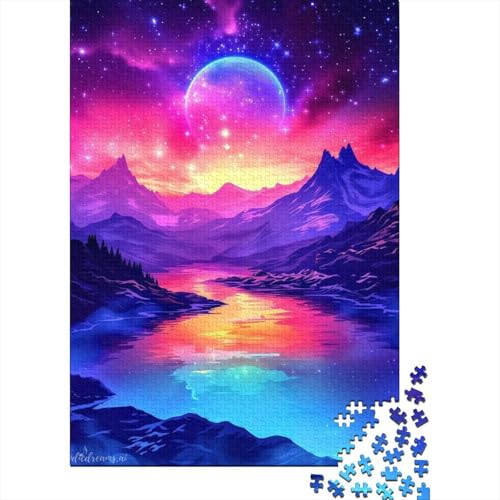 300-teiliges Puzzle für Erwachsene Teenager „Mountain of Dreams“ aus Holz, Puzzle für Erwachsene und Teenager, anspruchsvolles Spiel (Größe 40x28cm) von JIANGENNF