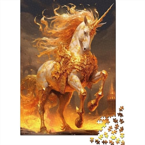 300-teiliges Puzzle für Erwachsene und Teenager, Fantasie-Einhorn, Holzpuzzle für Erwachsene, Puzzlespielzeug, Familienspaß, Puzzle, 40 x 28 cm von JIANGENNF