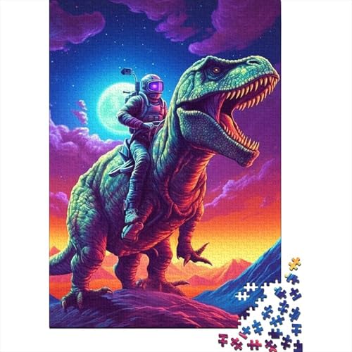 300-teiliges Puzzle für Erwachsene und Teenager, erstaunliche Dinosaurier-Holzpuzzles für Erwachsene, Puzzles, Lernspiele, Heimdekorationspuzzle, 40x28cm von JIANGENNF