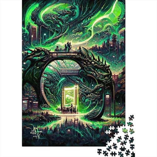 300-teiliges Puzzle für Erwachsene. Der Drachenbogen. Holzpuzzle für Erwachsene und Jugendliche von Precision Cut. 300-teiliges Puzzle 15,75x11,02 Zoll von JIANGENNF